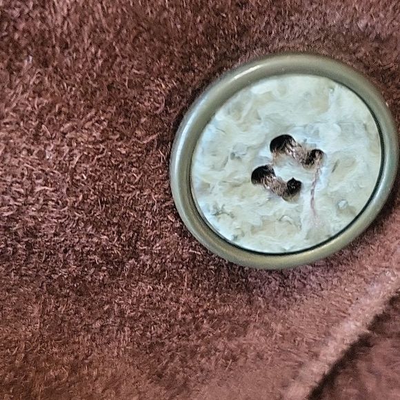 POSITANO Vintage 90s Genuine Leather Suede Western Maxi Skirt Size 10 - Picture 4 of 10